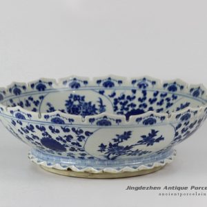 RYLU28_Porcelain Flower Design Blue and White Bowls