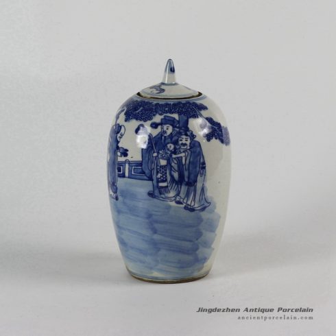 RYLU53_Small Blue and White Ceramic Pots