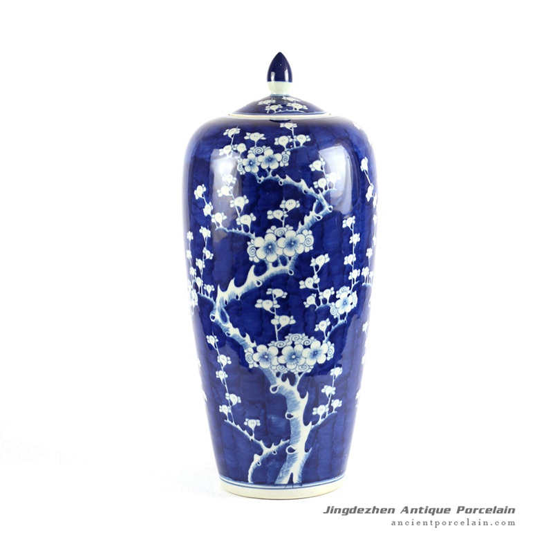 RYLU67-C_Ceramic Blue and White large chinese ginger jar