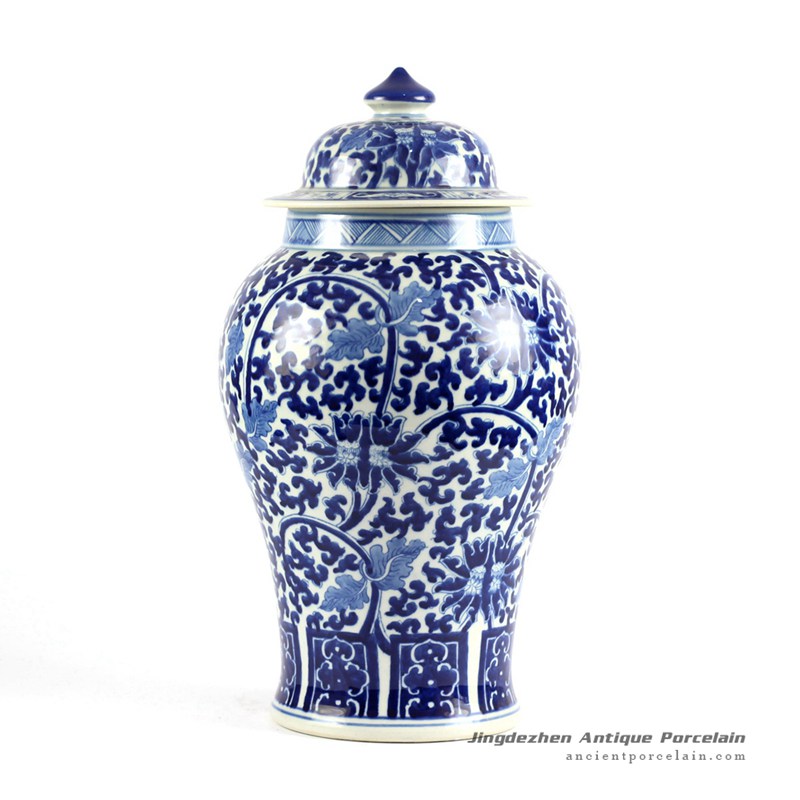 RYLU83-B_chinese ginger jars blue and white hand painted