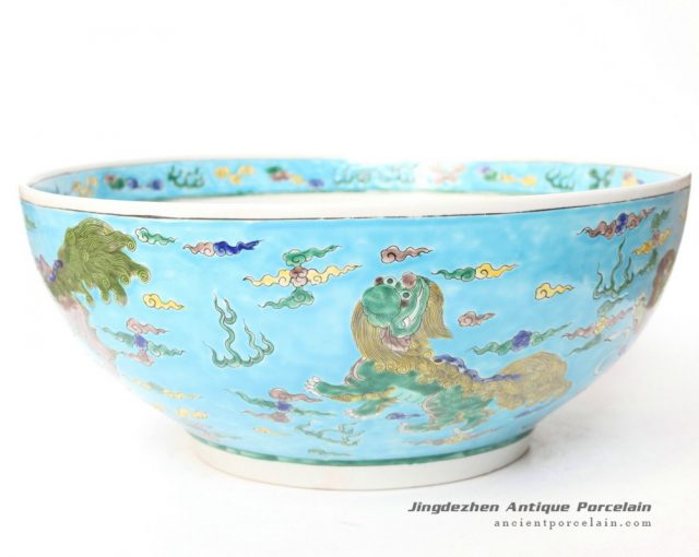 RYQQ47_15inch Hand painted Chinese Porcelain Bowl