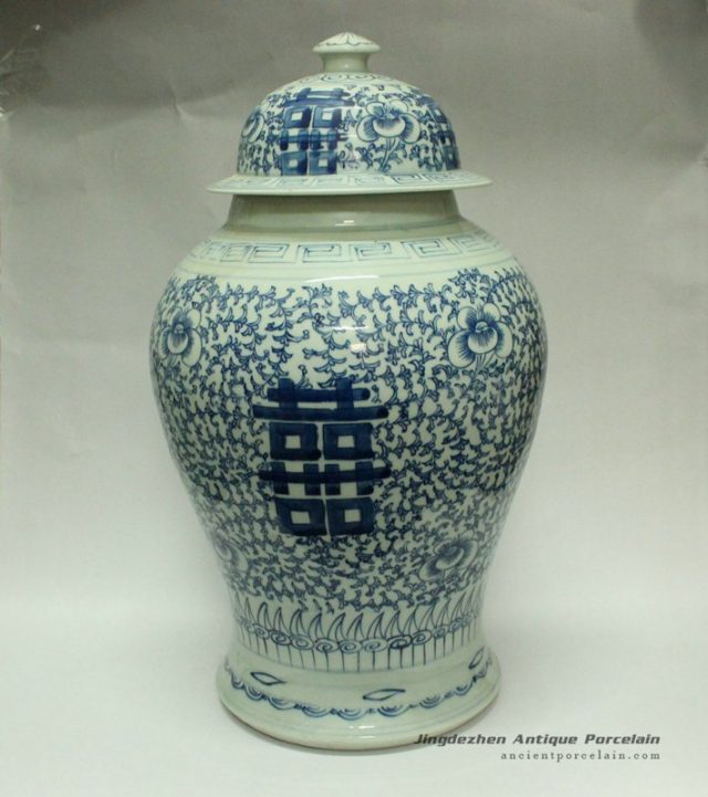 RYWD07_double happiness decorative wholesale ceramic jar
