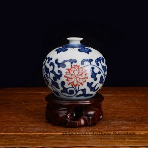 RZEV02-F_tiny fancy hand painted floral ceramic display vase