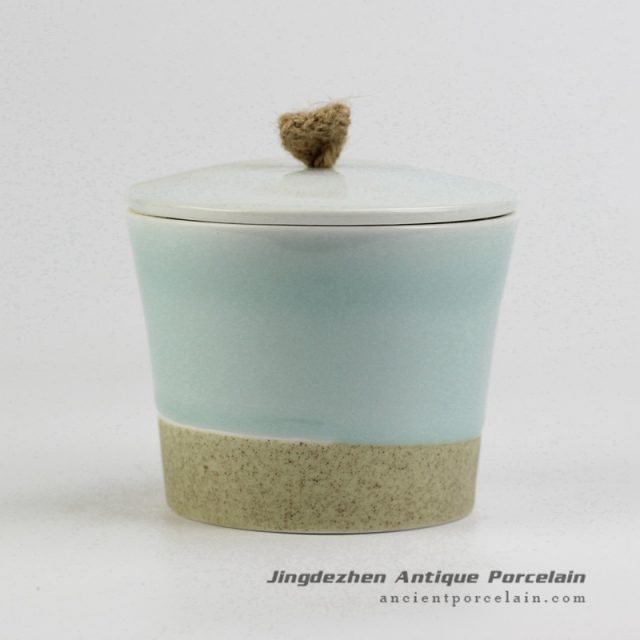 RZIV04_Crude clay celadon light green ceramic tea jar