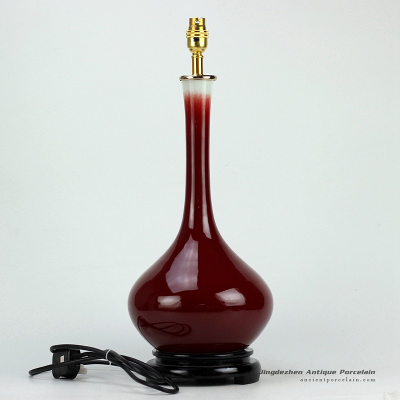 DS60-C-RYNQ-RZCN_Oxblood glazed ceramic table lamp