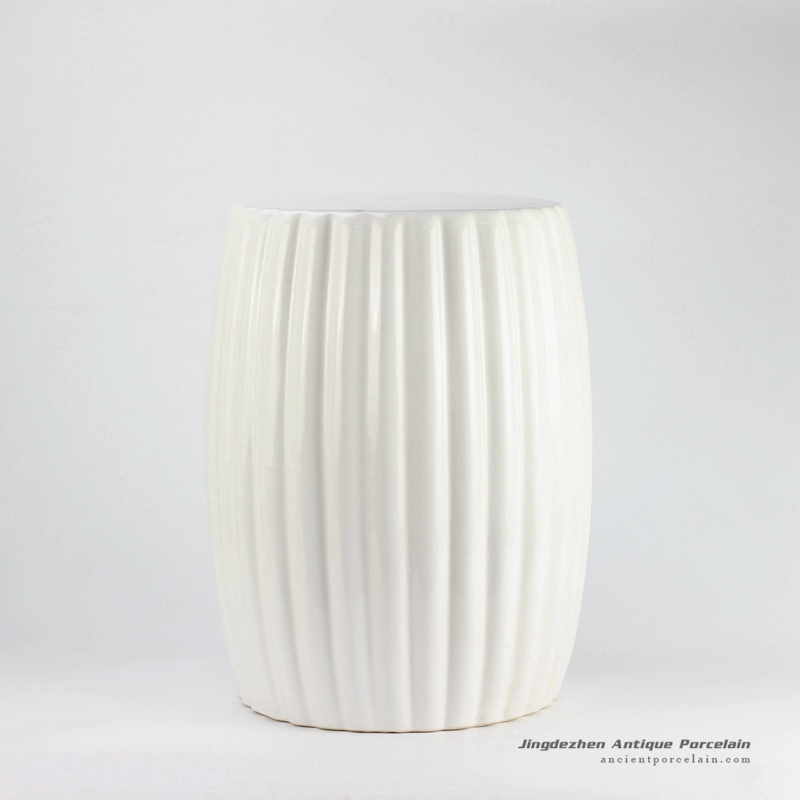 RYIR114-B_Solid color multi-prismatic ceramic vanity stool 