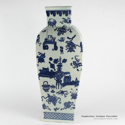 RYJF14_h21″ Chinese Blue White Vases