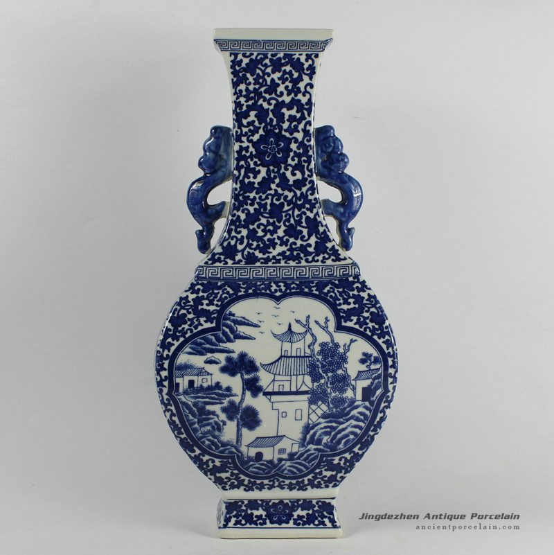 RYJF39_Blue White chinese export porcelain Vase