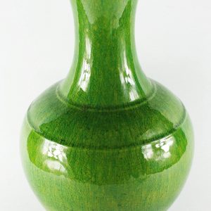 RYMJ26_14″ Green crackle ceramic porcelain flower vase
