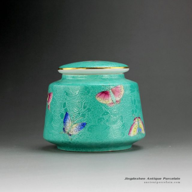 RYMY19_Hand Painted Butterfly Tea Jars