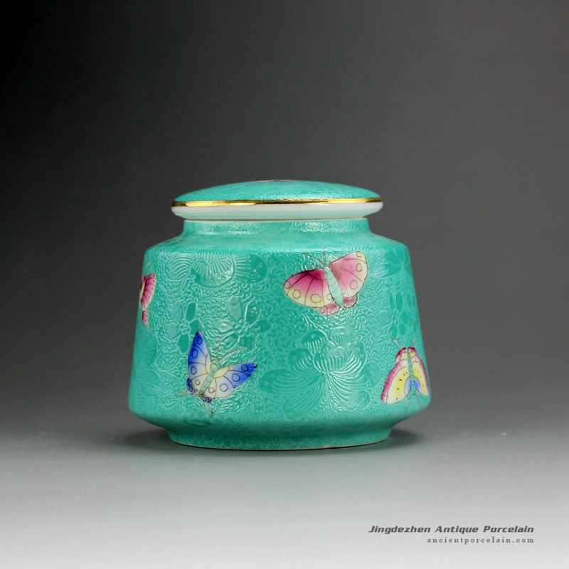 RYMY19_Hand Painted Butterfly Tea Jars