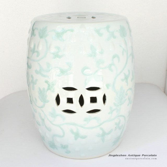 RYNQ148_Hand carved garden stool