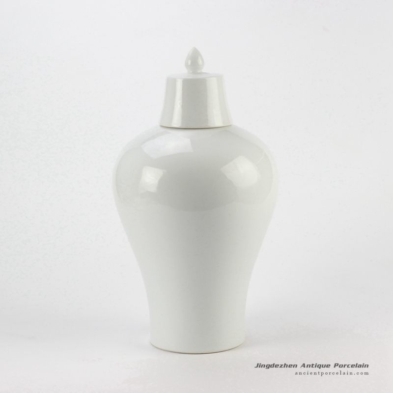 RYNQ178-A_ Solid color ceramic temple jar