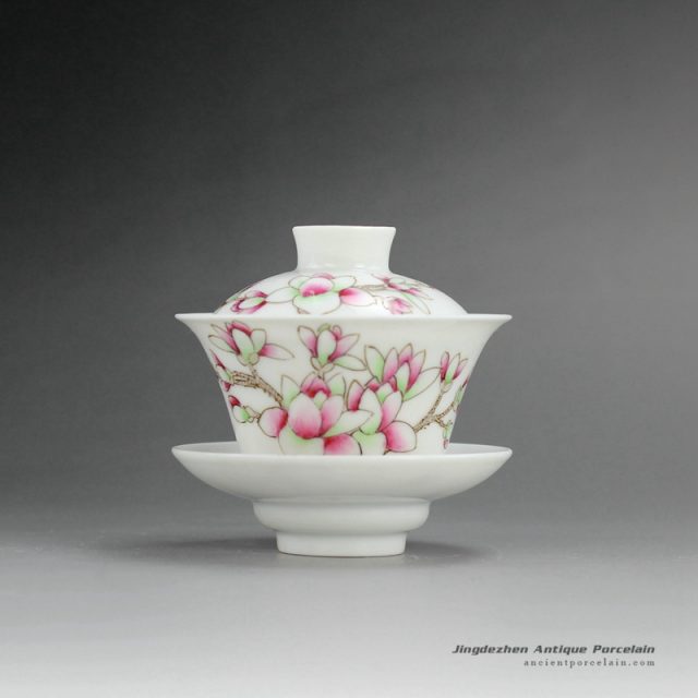 RYNY23-B_Hand Painted Famille rose Tea Gaiwan