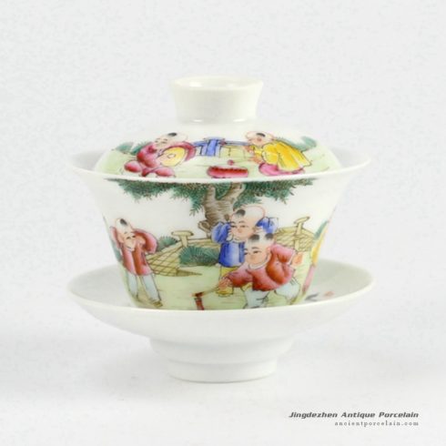 RYNY23-D_Hand Painted Famille rose Tea Gaiwan