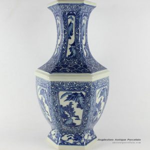 RYTM11_H14.5″ 6 sided China home decor wholesale vase