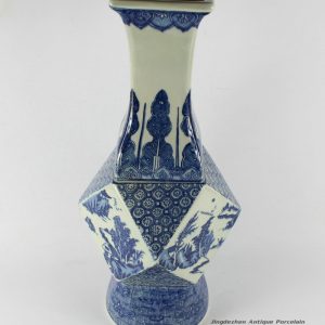 RYTM16_15″ Blue white vases home decor distributor