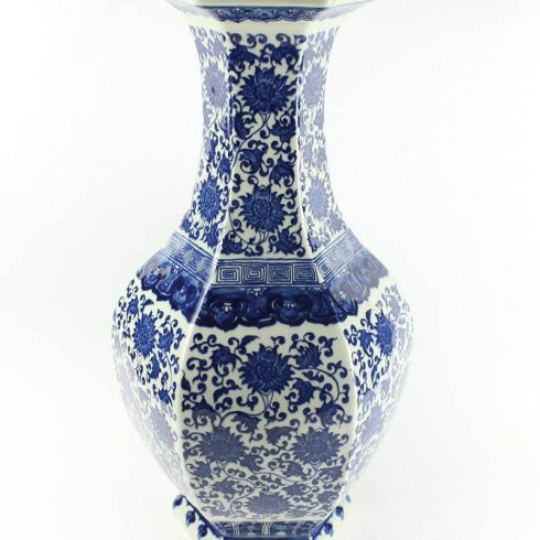 RYTM36_h20.5″ wholesale blue and white porcelain floral vases