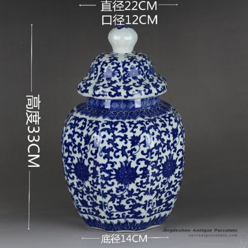 1 pair Chinese jingdezhen Hand Painted Blue and White Porcelain qianlong vase W