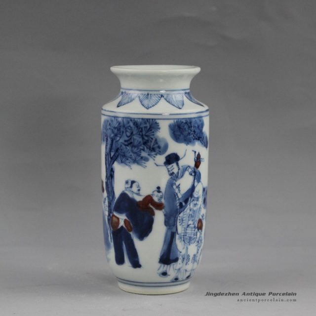 RYUD11_Jingdezhen ancients pattern ceramic blue white small vases