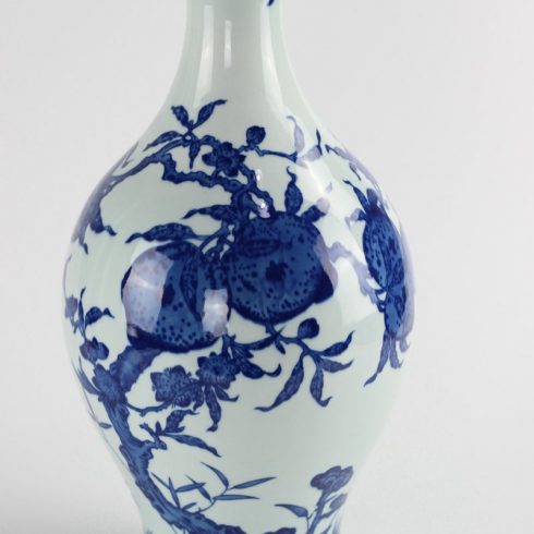 RYUU20_Chinoiserie hand paint pomegranate pattern export ceramic vase