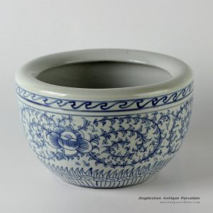 RYUV14_Blue white floral design ceramic bowls