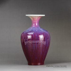 RYVZ 15_Wire drawing transmutation glazed wide open mouth narrow neck big vases for living room