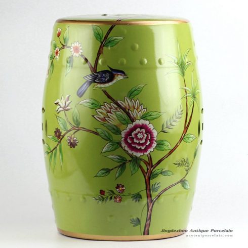 RYYL08_Bird floral pattern new arrival ceramic patio stool