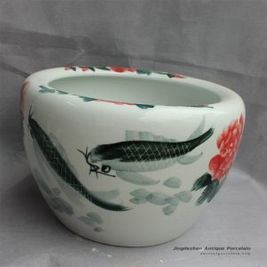 RYYY21_Hand painted ceramic flower pot Floral fish