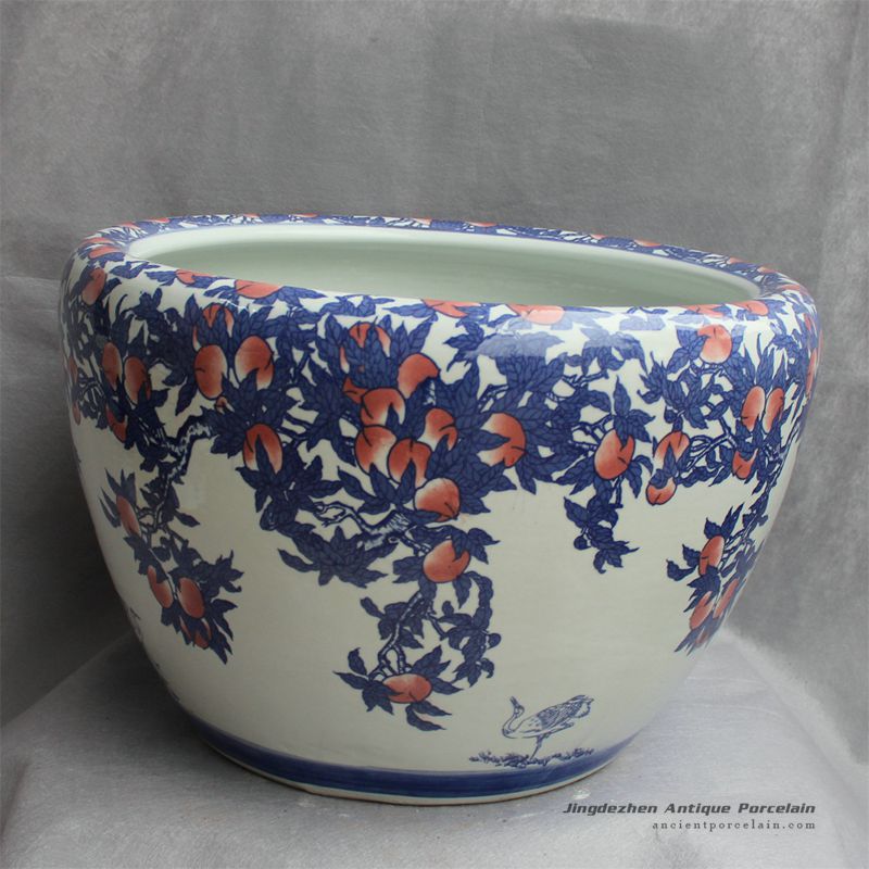 RYYY24_D20.5″ Jingdezhen Hand painted ceramic Bowl peach design