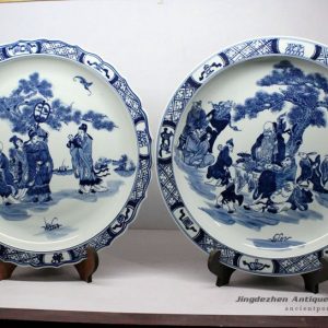 RZBD08_hand painted blue white porcelain plates