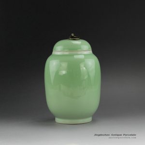 RZBF01-B_9.8″ Jingdezhen green ceramic ginger pots