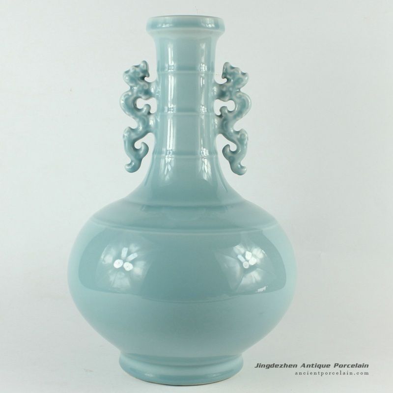 RZCK01_H12.5″ home decor Blue Porcelain Vase