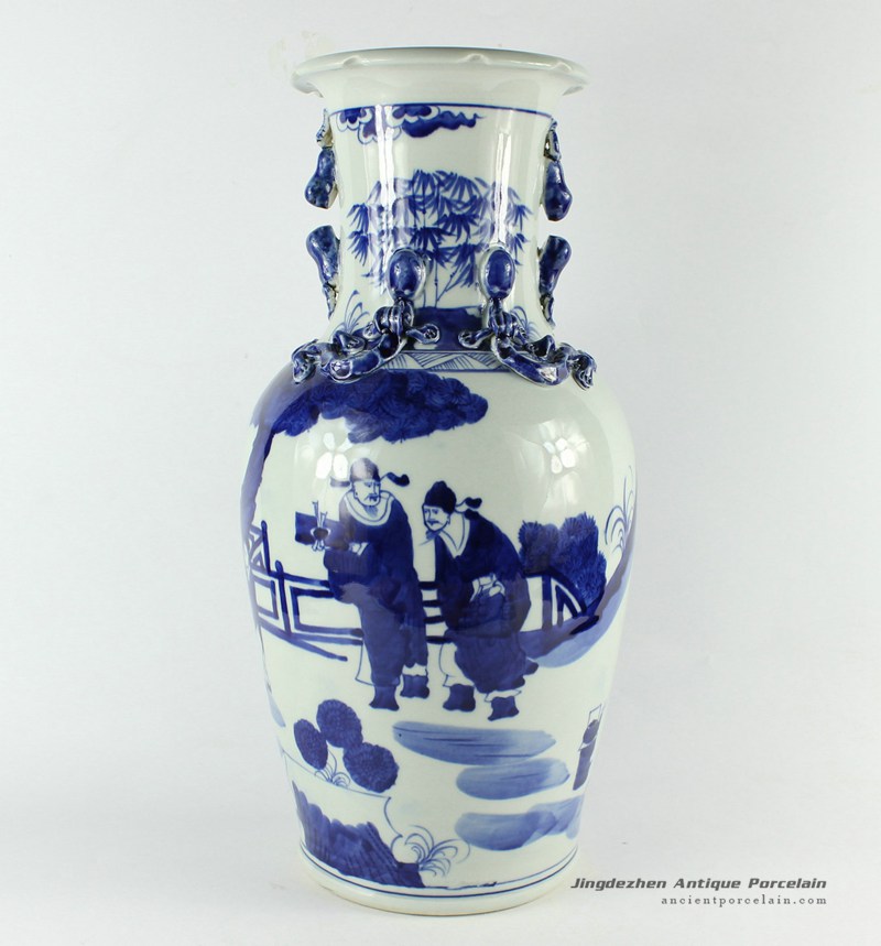 RZCM02_16.5 inch Chinese Blue and White Vase
