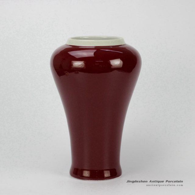 RZCN09_Oxblood glazed porcelain home vases