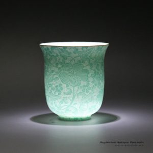 RZDD01-B_Hand needle painted Jingdezhen porcelain tea cups different colors