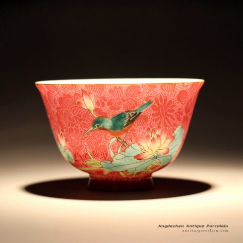 RZFK01-B_Jingdezhen Handmade Needle Painting Red Tea Cups