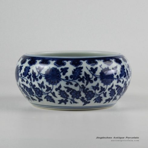 RZFU12-A/B_Cheap online price blue and white ceramic floral water pot