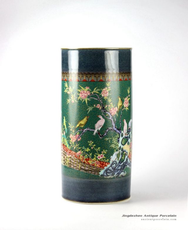 RZJB01_Floral bird pattern ceramic umbrella stand