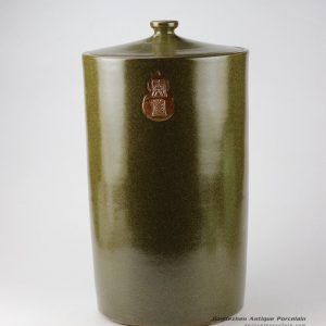 RZJK02 Plain color tea dust glaze oriental style ceramic preserve jar
