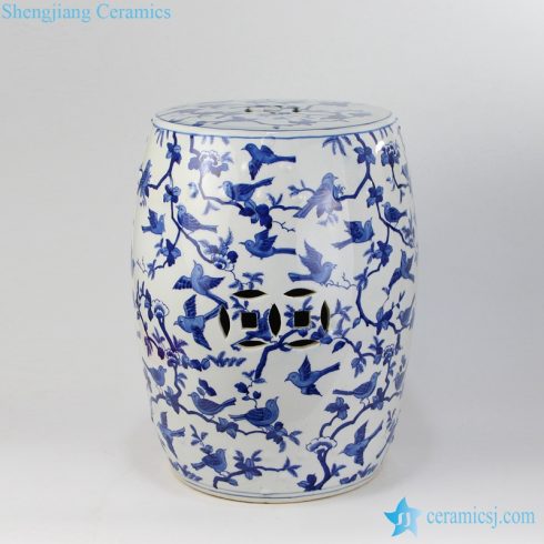 Ceramic Stool Chinese Antique Porcelain Jingdezhen Ancient Ceramics