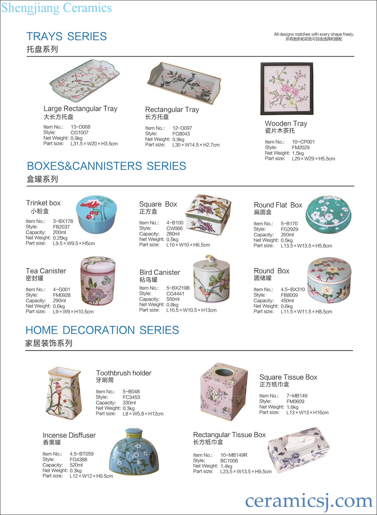  ShengJiang new Colorful handpainted dishes&plates, tea sets ,bathroom accesories, ceramic vases, garden drum stools and table lamps