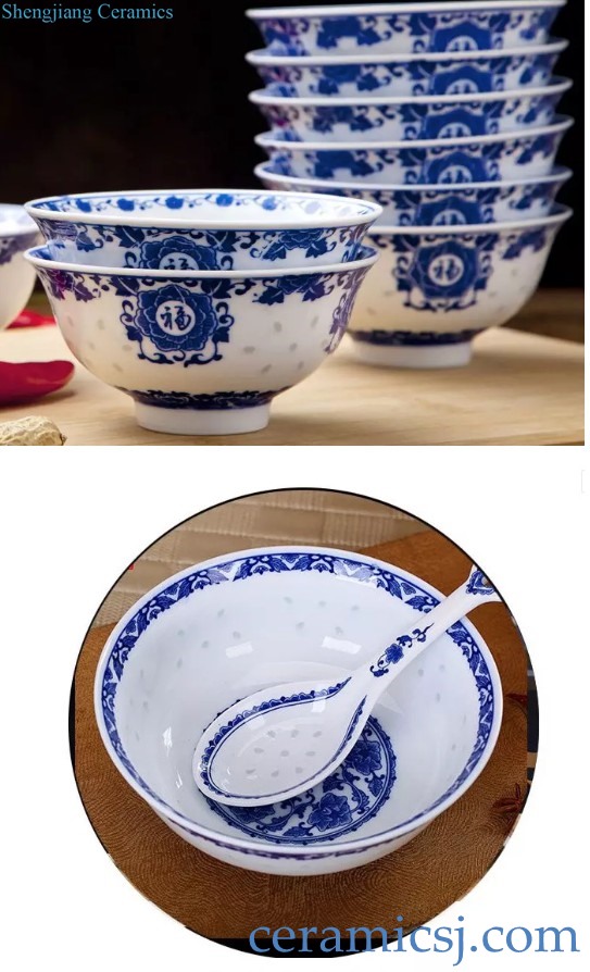 jingdezhen linglong mitong blue and white ceramic