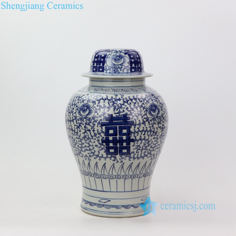 ceramic double happy jar lamp