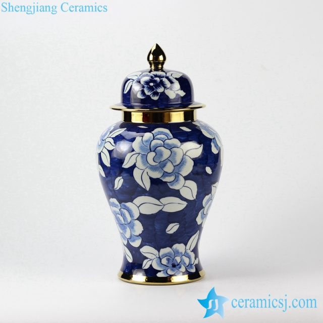 flowers pattern ceramic jar
