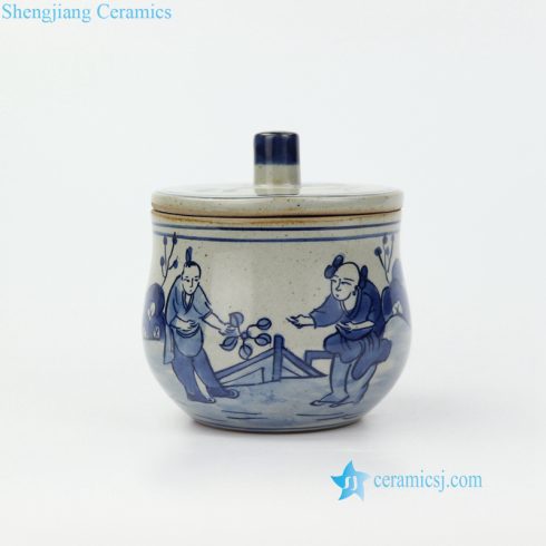 China ancient farmer life ceramic jar