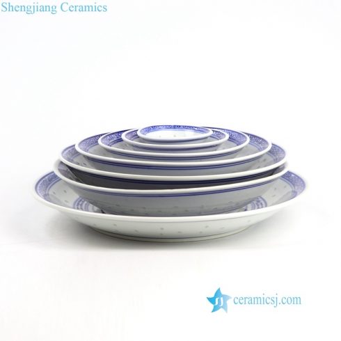 rice hole ceramic plate