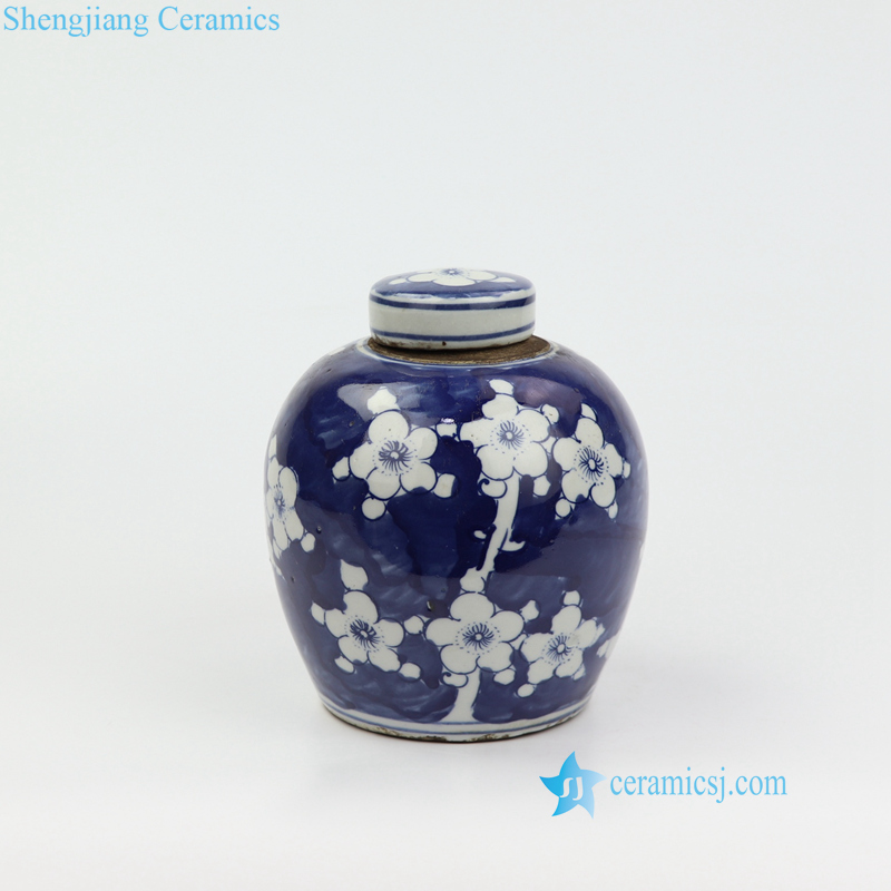 winter sweet porcelain mini jar