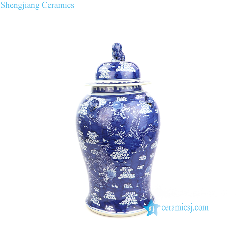 dragon porcelain temple jar