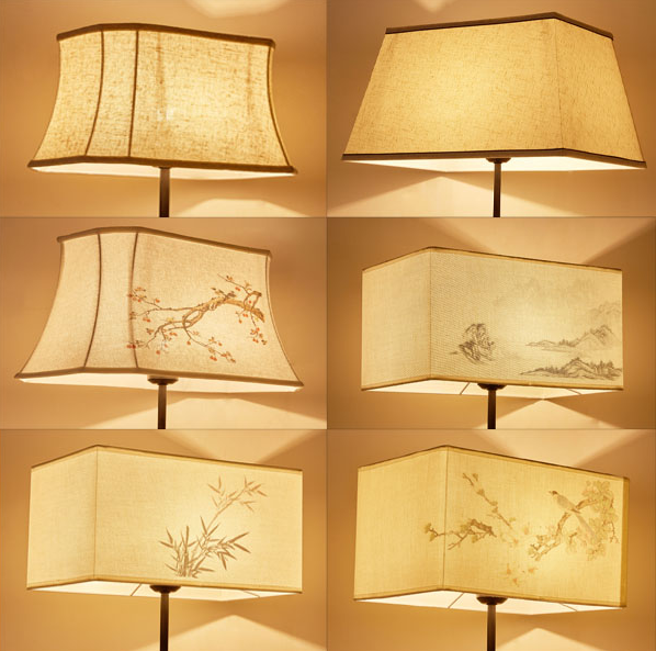 linen lampshade